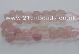 CNG3422 15.5 inches 15*20mm - 20*30mm nuggets rose quartz beads