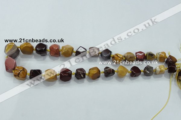 CNG343 15.5 inches 8*10mm - 15*18mm faceted nuggets mookaite jasper beads