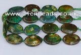 CNG3454 15.5 inches 30*40mm oval dragon veins agate beads