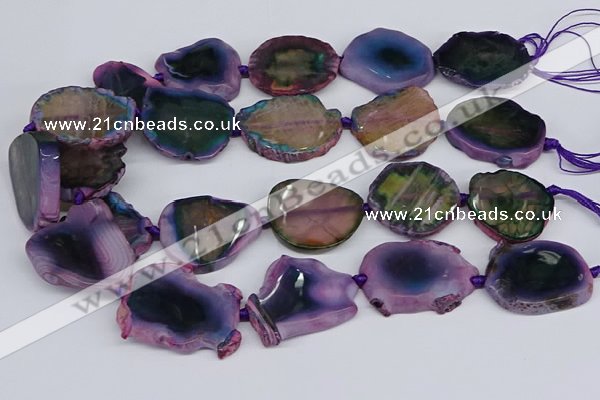 CNG3456 15.5 inches 20*30mm - 30*40mm freeform agate beads