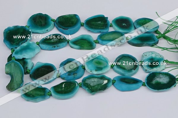 CNG3457 15.5 inches 20*30mm - 30*40mm freeform agate beads