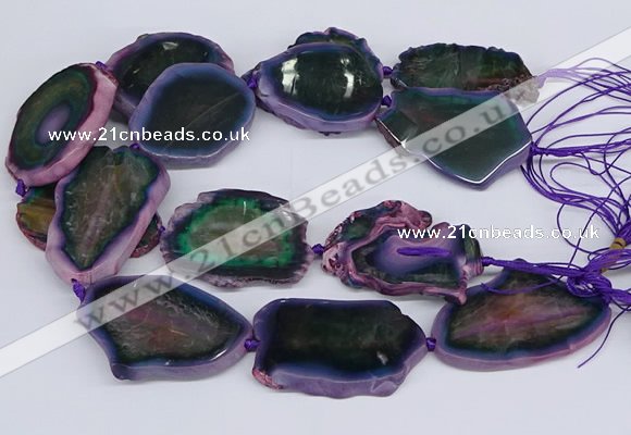 CNG3461 15.5 inches 35*40mm - 45*55mm freeform agate beads