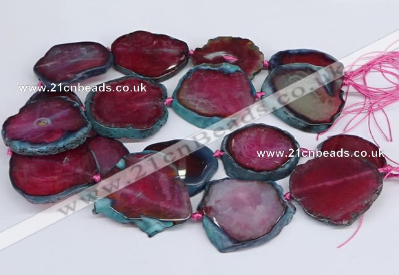 CNG3462 15.5 inches 35*40mm - 45*55mm freeform agate beads