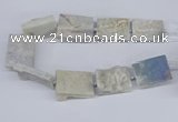 CNG3472 15.5 inches 30*40mm freeform plated druzy agate beads