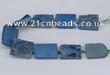 CNG3477 15.5 inches 30*40mm freeform plated druzy agate beads