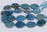 CNG3484 25*35mm - 30*40mm freeform chrysanthemum agate beads