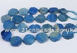 CNG3485 20*25mm - 30*35mm freeform chrysanthemum agate beads