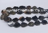 CNG3487 20*25mm - 30*35mm freeform chrysanthemum agate beads