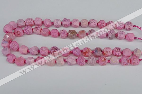 CNG3501 15.5 inches 12mm - 14mm faceted nuggets agate beads