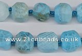 CNG3502 15.5 inches 12mm - 14mm faceted nuggets agate beads