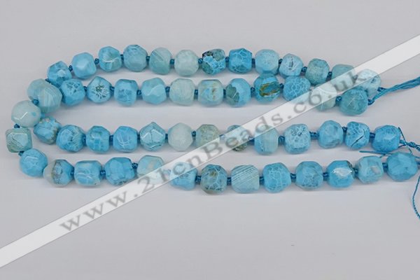 CNG3502 15.5 inches 12mm - 14mm faceted nuggets agate beads