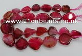 CNG3515 15.5 inches 20*25mm - 25*35mm freeform agate slab beads