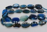 CNG3516 15.5 inches 20*25mm - 25*35mm freeform agate slab beads