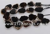 CNG3518 15.5 inches 20*25mm - 25*35mm freeform agate slab beads