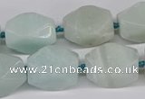 CNG3525 15.5 inches 13*18mm - 15*20mm faceted nuggets amazonite beads