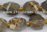 CNG3529 15.5 inches 14mm - 16mm faceted nuggets devil jasper beads