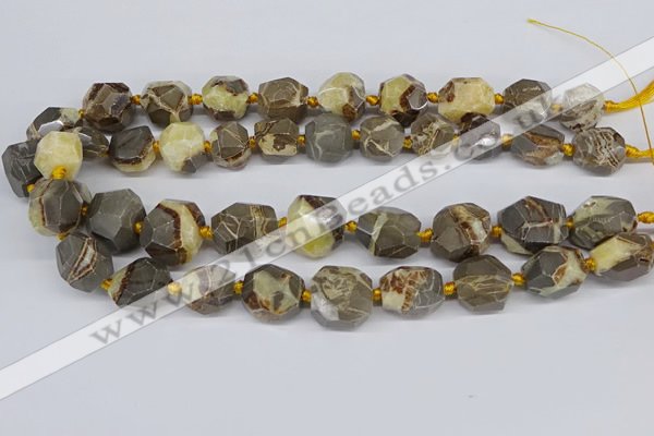 CNG3529 15.5 inches 14mm - 16mm faceted nuggets devil jasper beads