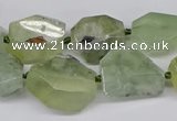 CNG3532 15.5 inches 12*16mm - 13*18mm faceted nuggets prehnite beads