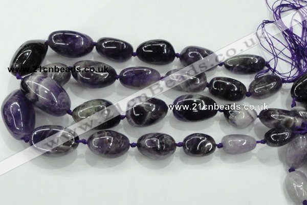 CNG354 15.5 inches 15*20mm - 25*35mm nuggets amethyst beads