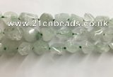 CNG3540 15.5 inches 8*12mm - 10*14mm nuggets green quartz beads