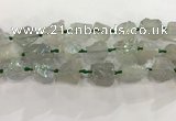 CNG3546 15*20mm - 20*25mm nuggets plated rough white crystal beads