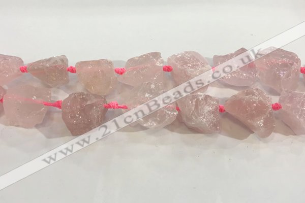 CNG3560 15.5 inches 18*20mm - 25*30mm nuggets rough rose quartz beads