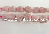 CNG3561 15.5 inches 18*20mm - 25*30mm nuggets rough rose quartz beads