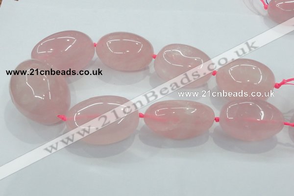 CNG358 15.5 inches 25*40mm - 40*60mm nuggets rose quartz beads