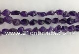 CNG3581 15.5 inches 8*10mm - 10*12mm nuggets amethyst beads