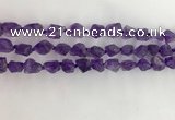 CNG3582 15.5 inches 8*10mm - 10*12mm nuggets matte amethyst beads