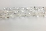 CNG3593 15*25mm - 20*35mm faceted nuggets white crystal beads