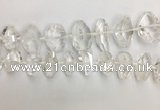 CNG3594 15*25mm - 25*35mm faceted nuggets white crystal beads