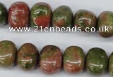 CNG36 15.5 inches 11*15mm nuggets unakite gemstone beads