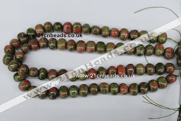 CNG36 15.5 inches 11*15mm nuggets unakite gemstone beads