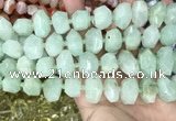 CNG3608 15.5 inches 13*20mm - 15*24mm faceted nuggets light prehnite beads