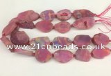 CNG3621 20*35mm - 30*45mm freeform plated druzy agate beads