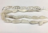 CNG3625 15.5 inches 12*35mm teardrop druzy agate beads