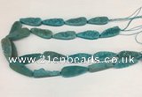 CNG3626 15.5 inches 12*35mm teardrop druzy agate beads