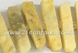 CNG3631 15.5 inches 5*30mm - 8*35mm sticks druzy agate beads