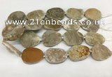 CNG3654 15.5 inches 25*32mm - 28*38mm freeform druzy agate beads