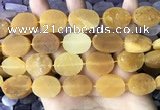 CNG3704 15.5 inches 15*20mm oval rough yellow jade beads