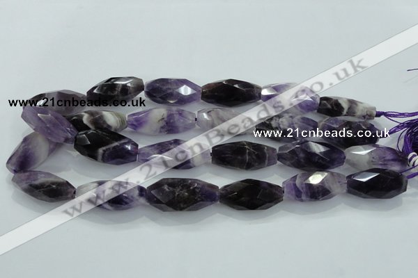 CNG372 15.5 inches 16*35mm faceted nuggets amethyst beads