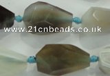 CNG375 15.5 inches 15*20mm – 20*35mm faceted nuggets agate beads