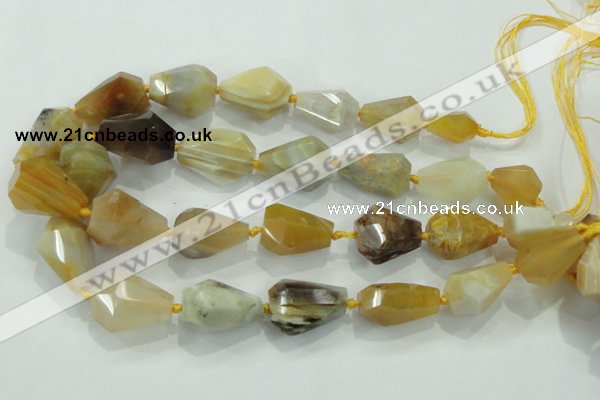 CNG377 15.5 inches 15*20mm – 25*30mm faceted nuggets agate beads