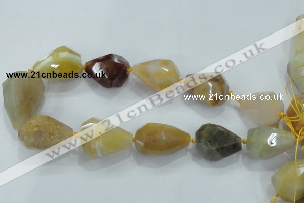 CNG378 15.5 inches 18*22mm – 25*38mm faceted nuggets agate beads