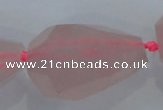 CNG385 15.5 inches 20*30mm – 25*35mm faceted nuggets rose quartz beads