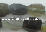 CNG394 15.5 inches 16*26mm faceted nuggets grey agate beads