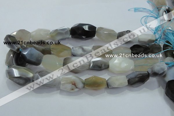 CNG395 15.5 inches 15*25mm – 22*30mm faceted nuggets agate beads