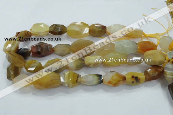 CNG396 15.5 inches 15*25mm – 22*30mm faceted nuggets agate beads