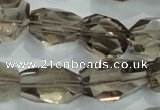 CNG401 15.5 inches 15*20mm faceted nuggets smoky quartz beads